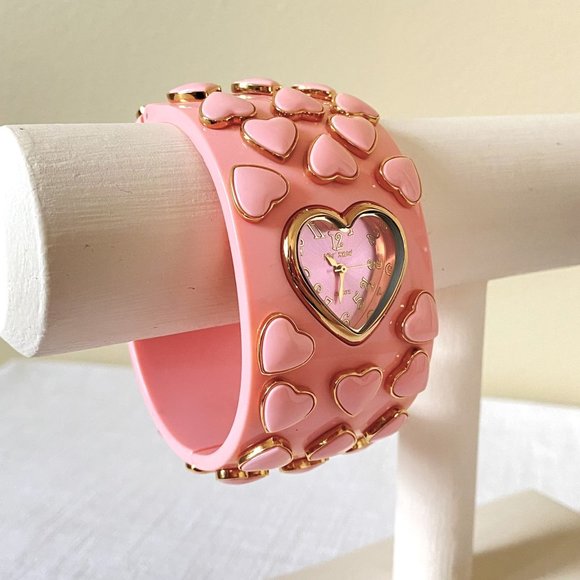 Betsey Johnson Candy Heart Lucite Watch in Pink - Picture 3 of 8